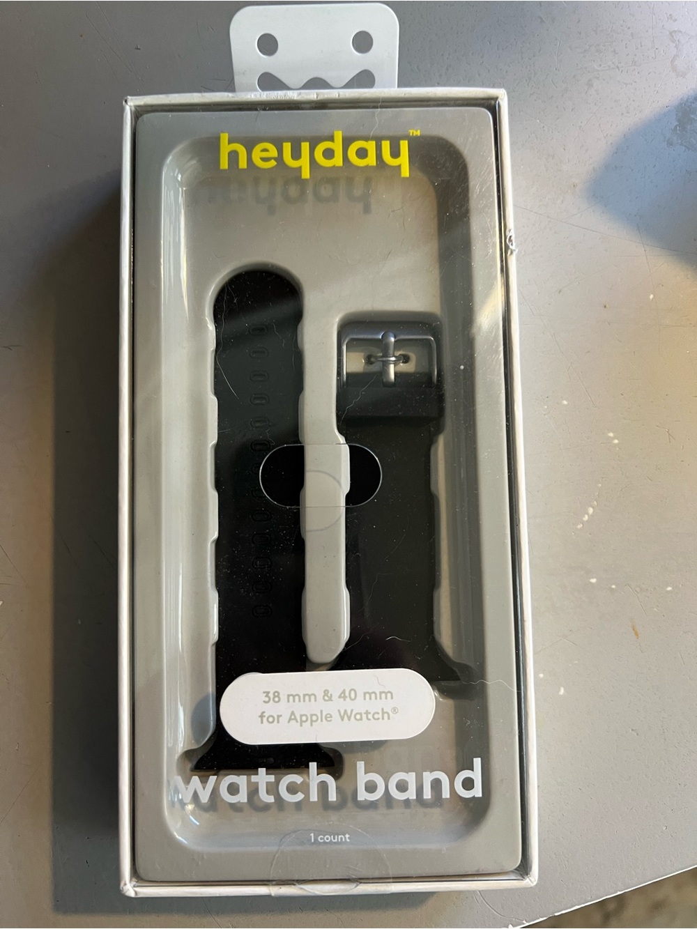Apple heyday Black Silicone Watch Band for Apple Watch (38mm & 40mm)